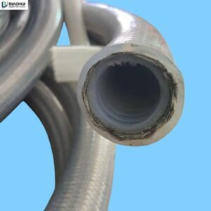 Silicone Coated Stainless Steel Wire Woven Corrugated PTFE Tube