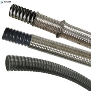 Stainless Steel Wire Woven Anti-static Corrugated PTFE Tube